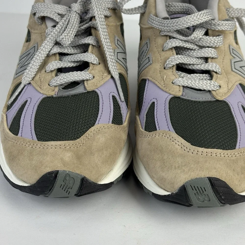 New Balance U991DL2 Gray Green Purple White Sneakers Men's US10 Make In England